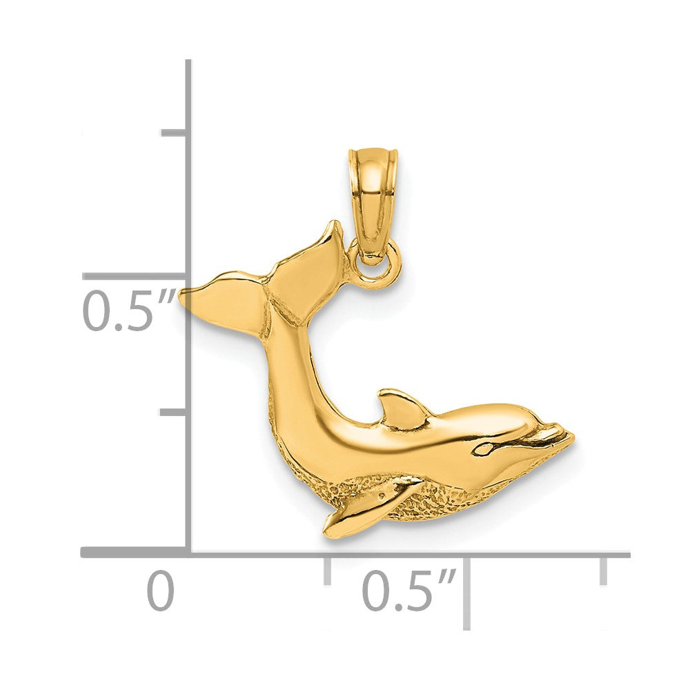 14K Jumping Dolphin Charm