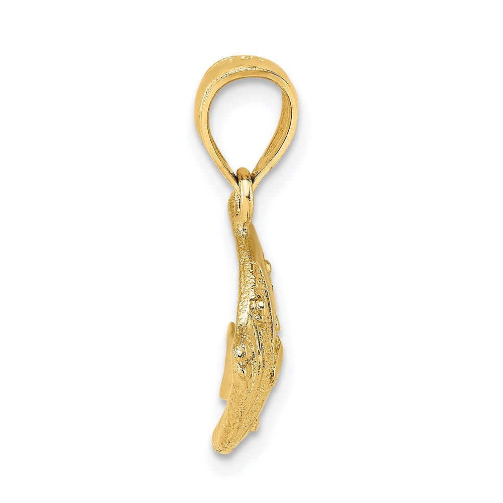14K 2-D Polished Bannerfish Charm