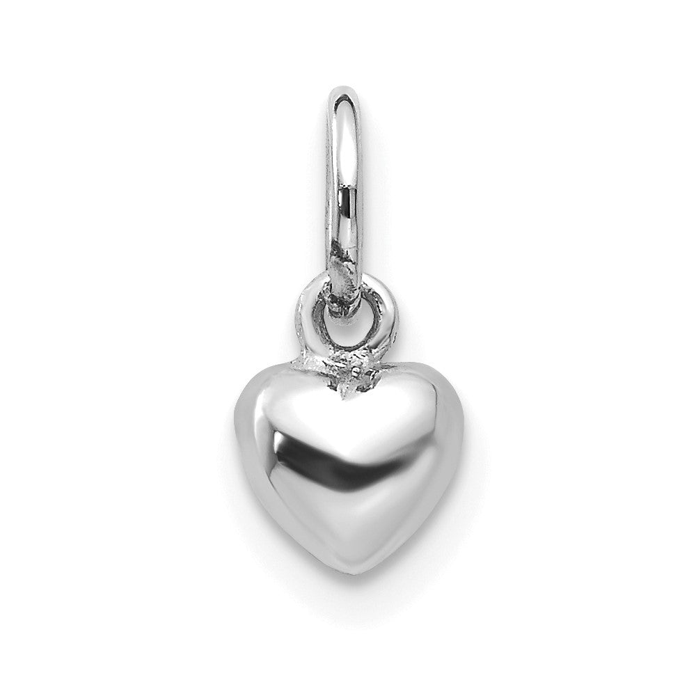 Solid;Polished;3-D;14K White gold