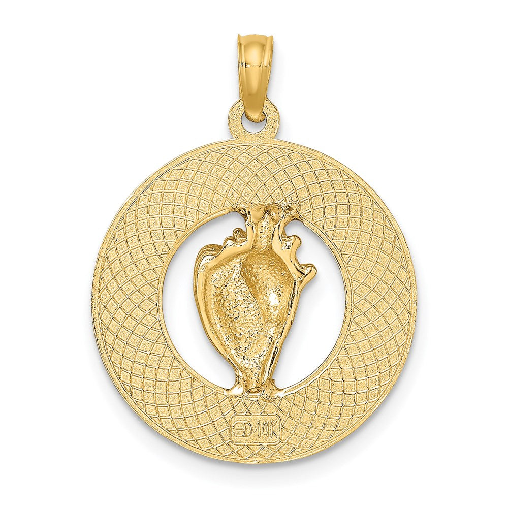 14K KEY WEST with Conch Shell Circle Charm
