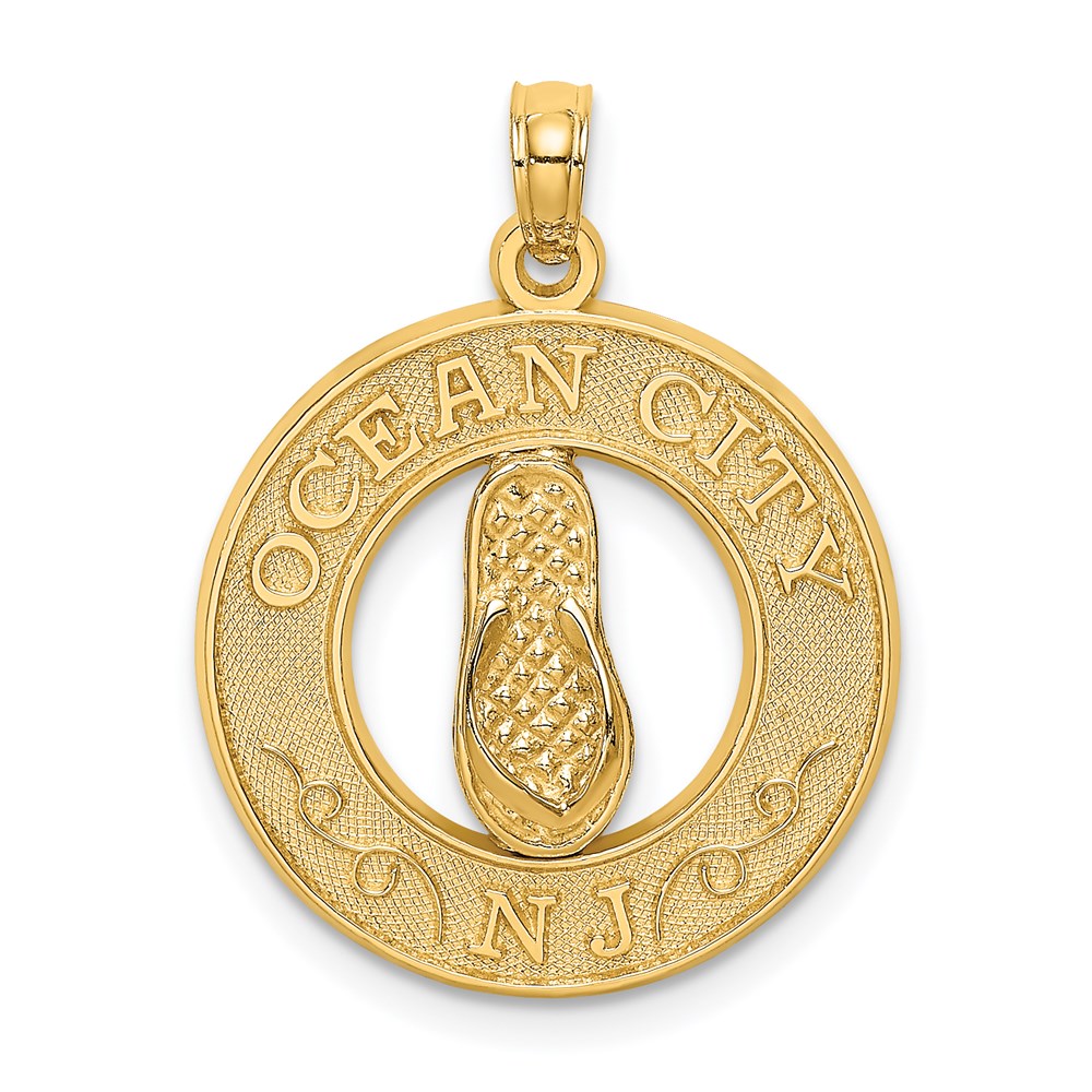 14K OCEAN CITY NJ with Flip Flop Charm