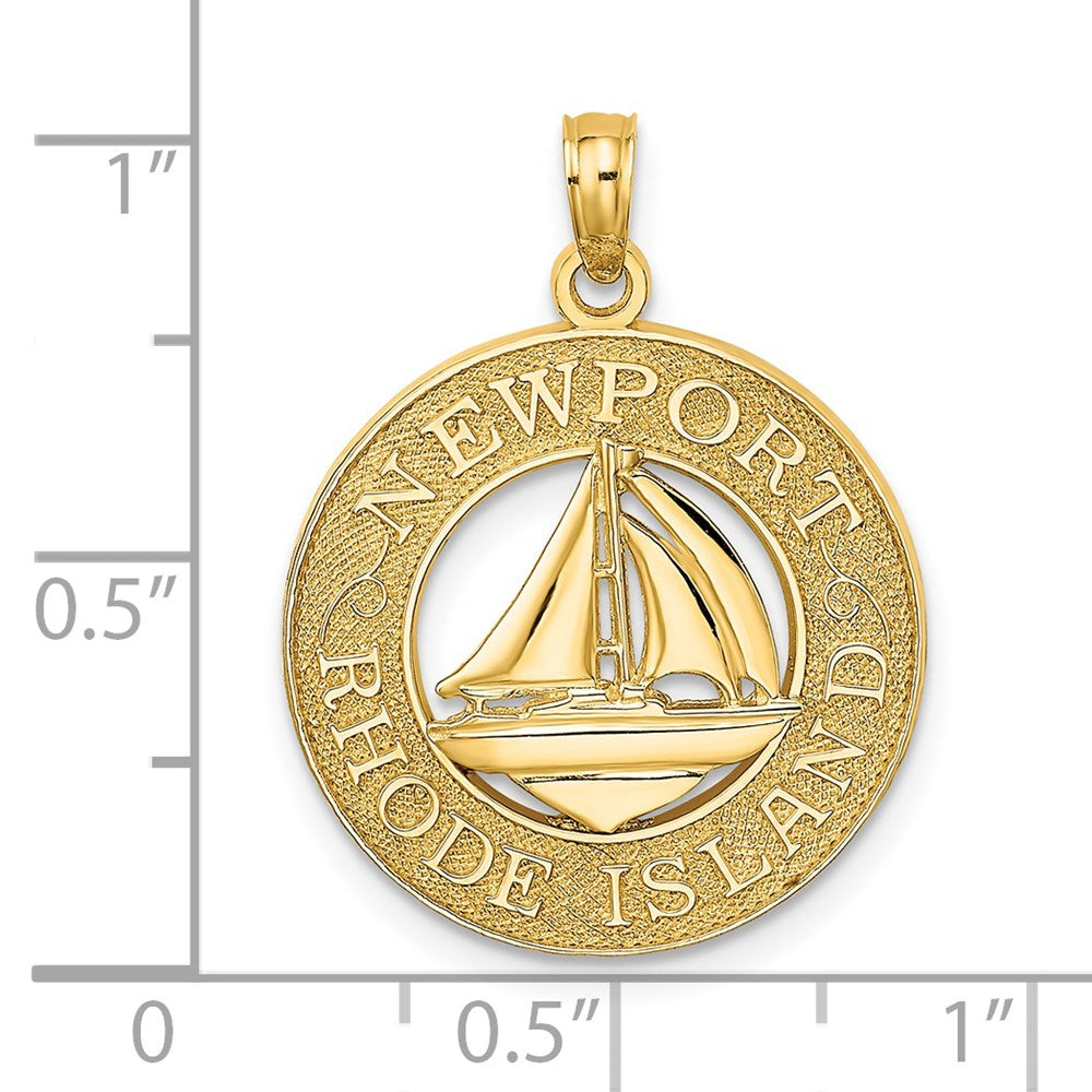 14K NEWPORT RHODE ISLAND with Sailboat Charm