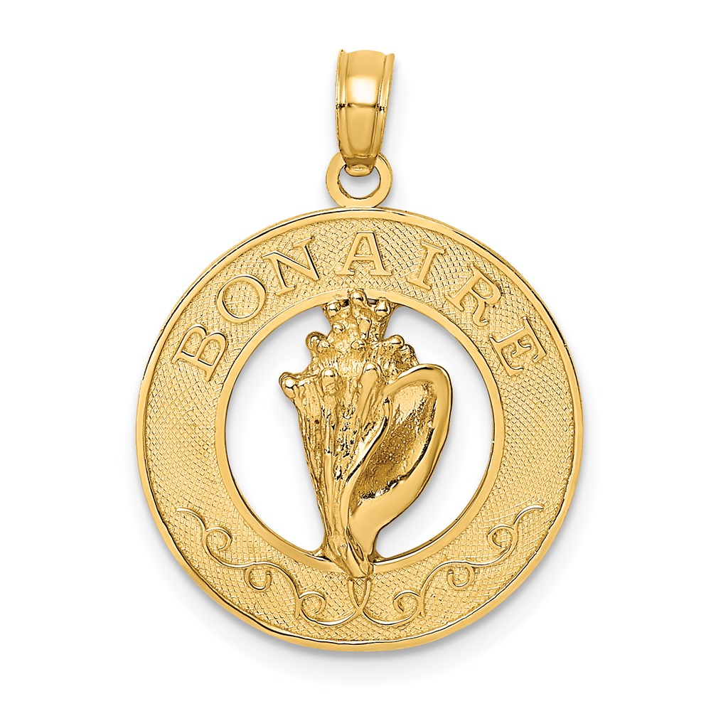 14K BONAIRE Circle with Conch Shell Charm