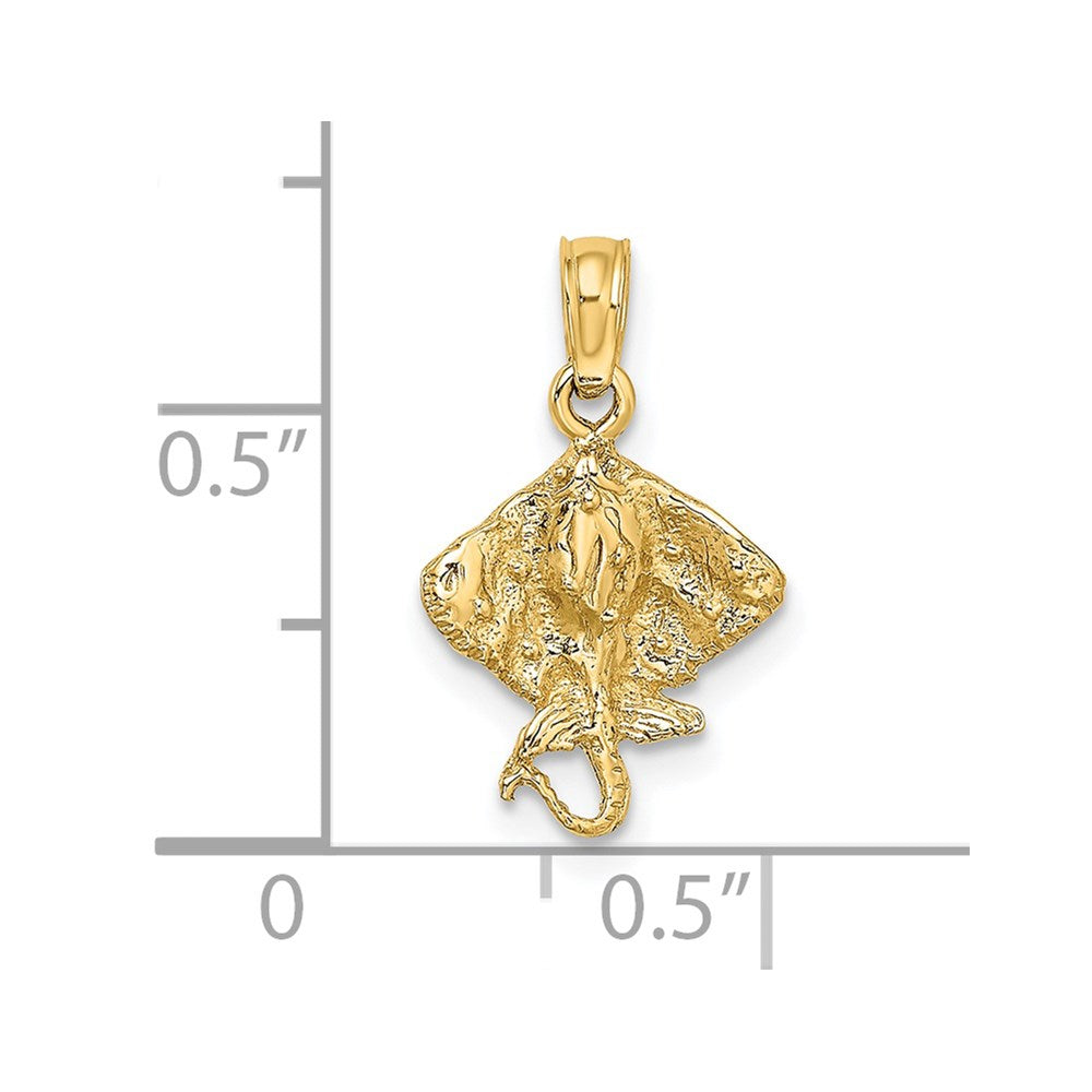 14K Mini Stingray Charm