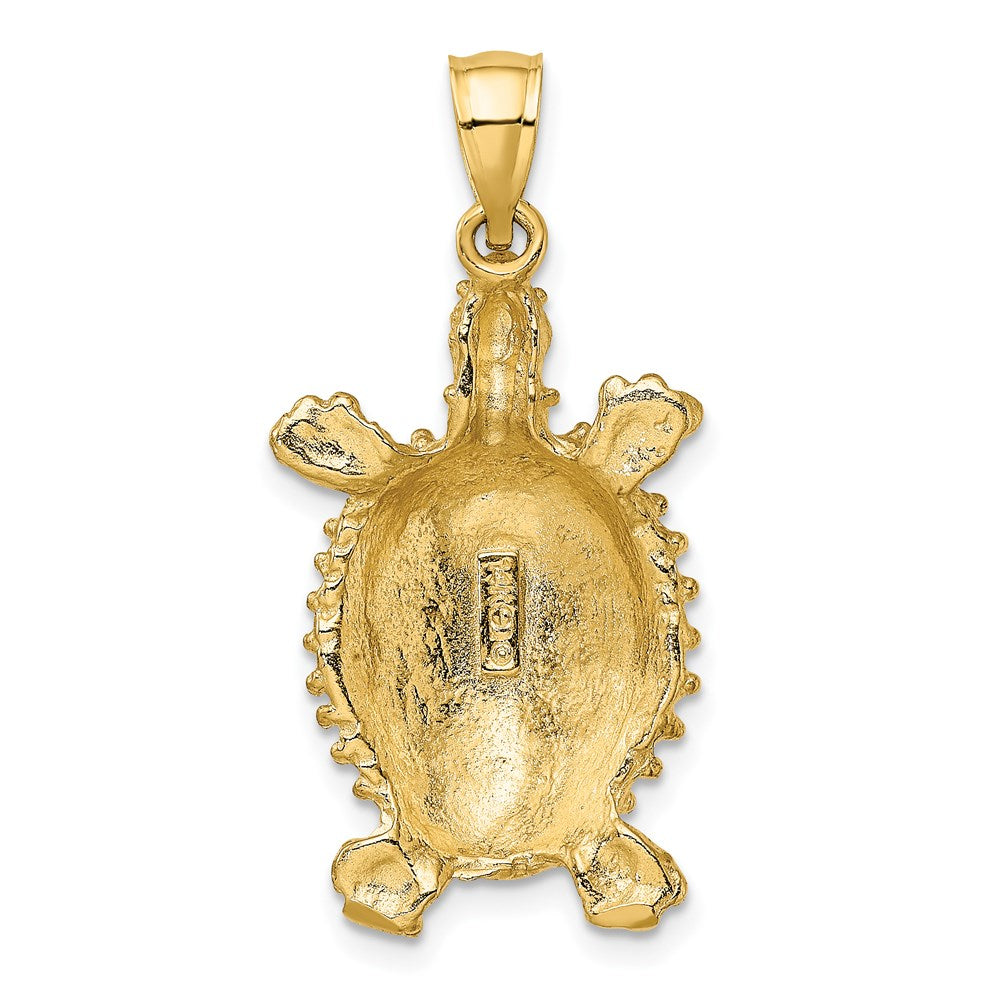 14K Large Land Turtle Charm