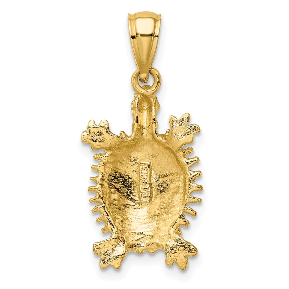 14K Medium Land Turtle Charm