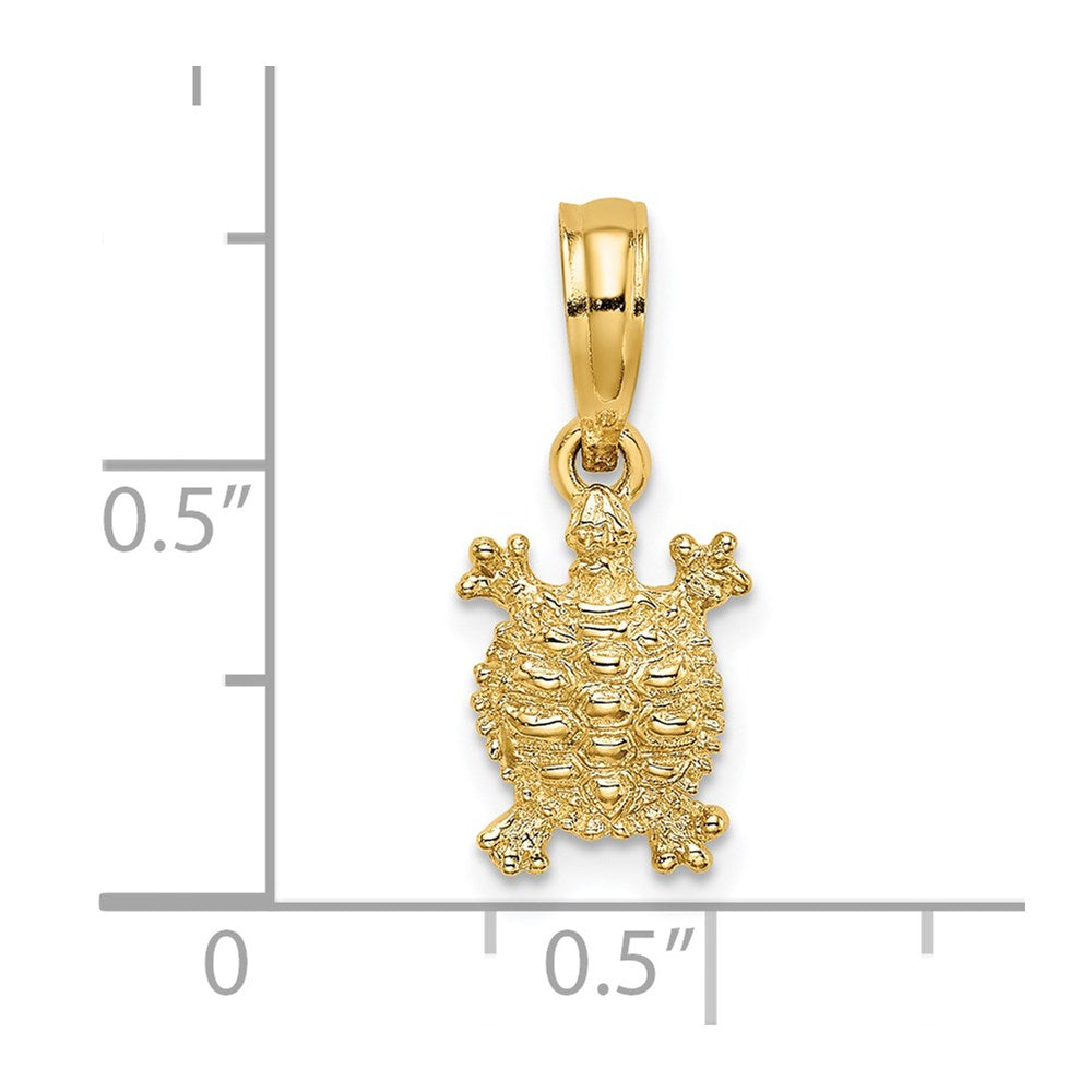 14K Mini Land Turtle Charm