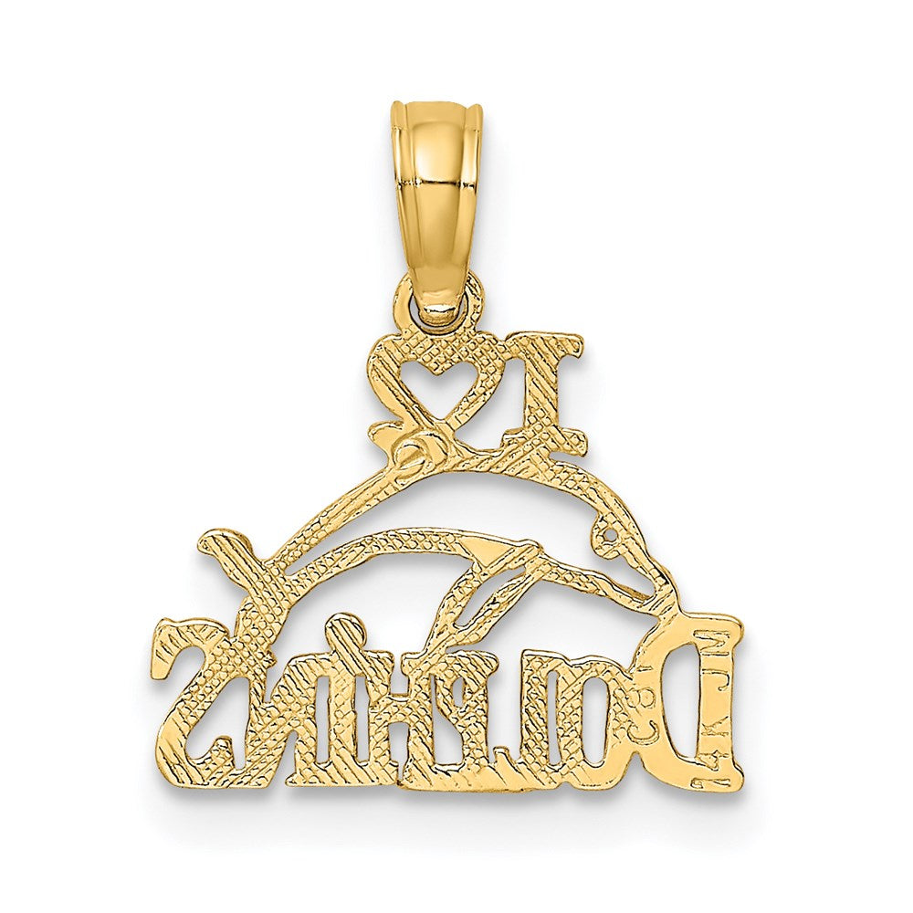 14K I HEART DOLPHINS with Dolphin Charm