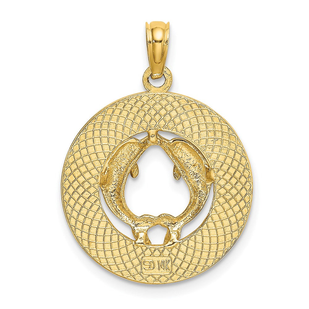 14K BEAUFORT SC with Dolphins Circle Charm