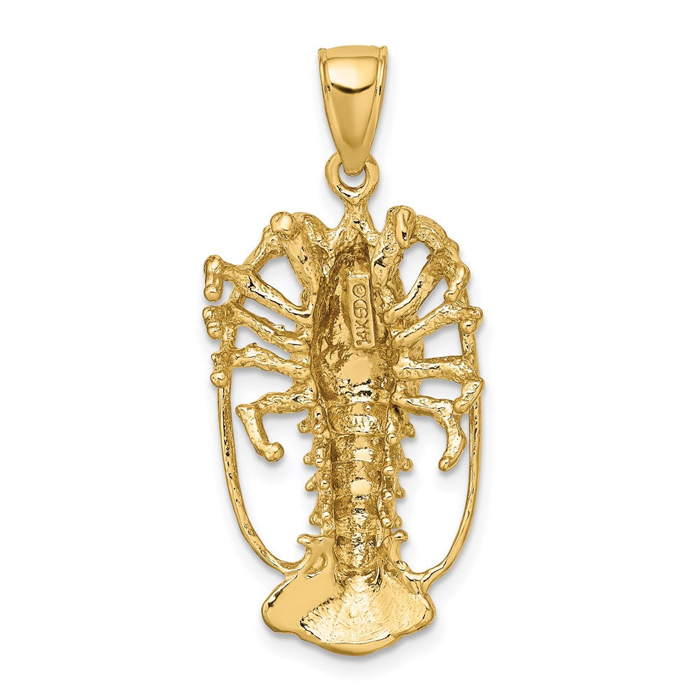 14K Large Florida Lobster Charm