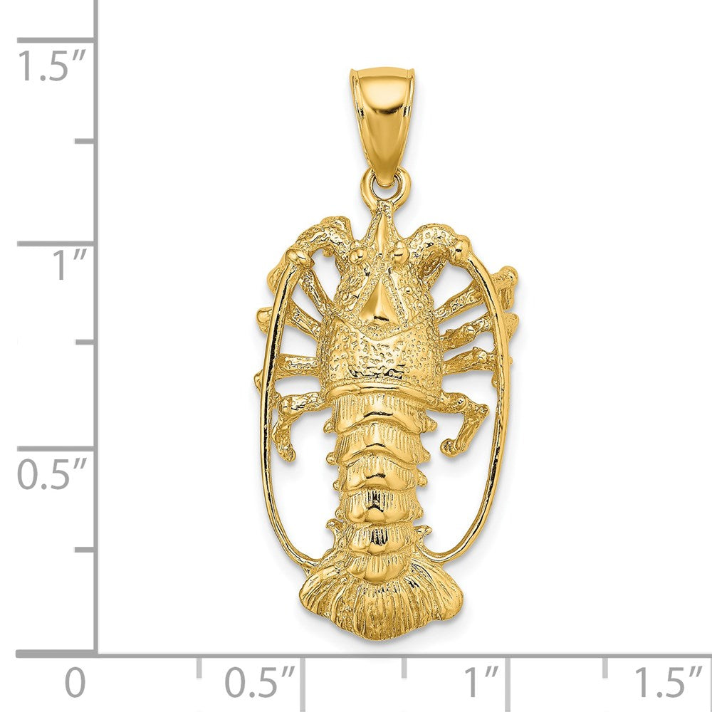 14K Large Florida Lobster Charm