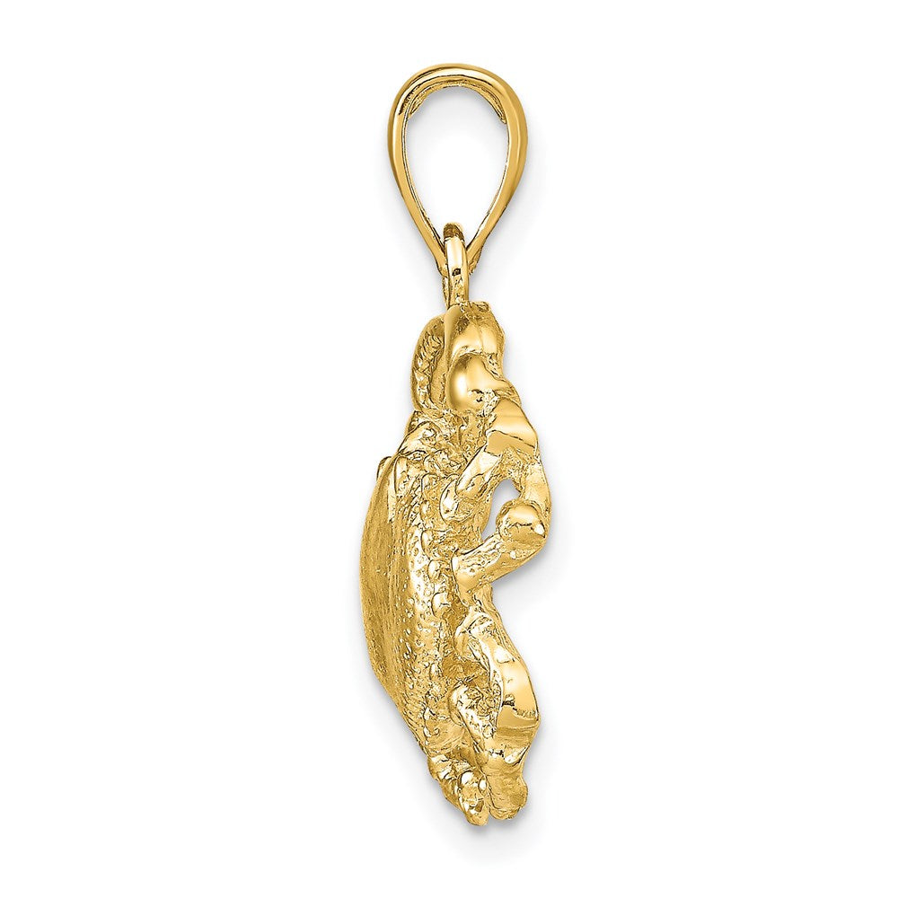14k Crab Pendant
