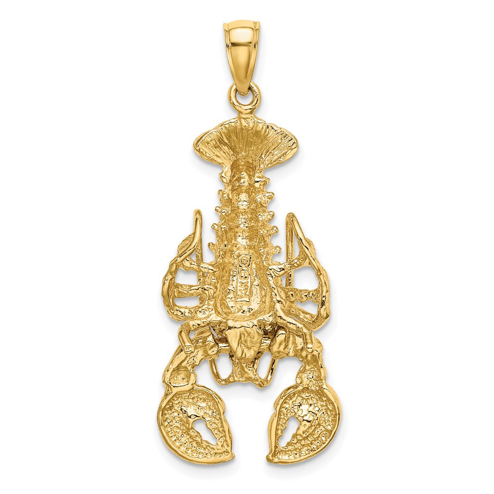14K Large Lobster with Moveable Claws Pendant