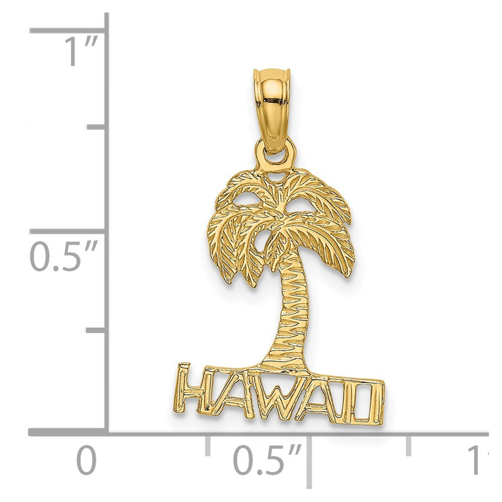 14K HAWAII Palm Tree Charm