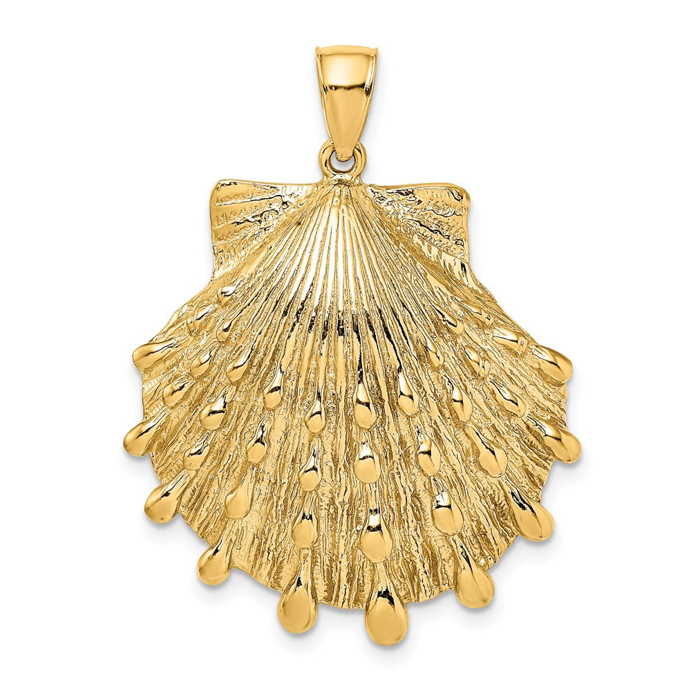14K Large Lion's Paw Shell Charm