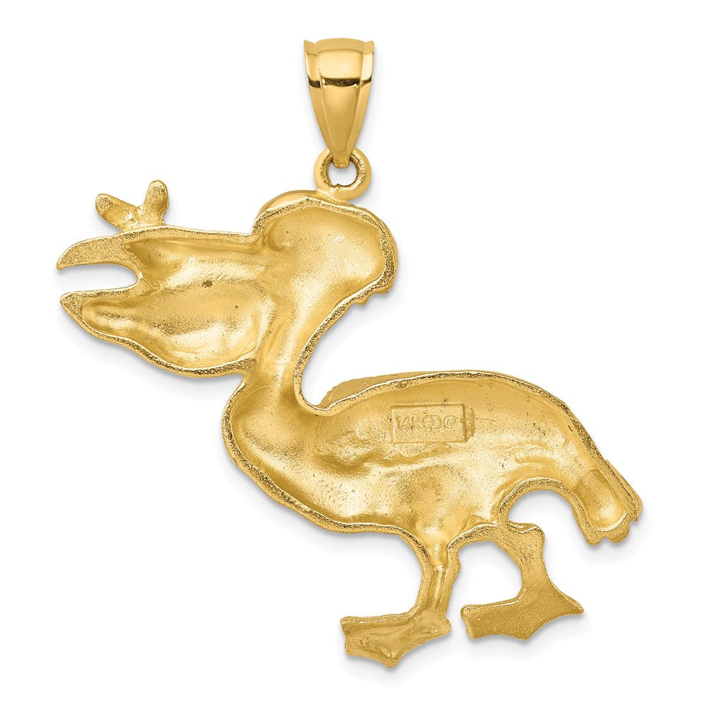 14K Large Pelican with Fish In Mouth Charm