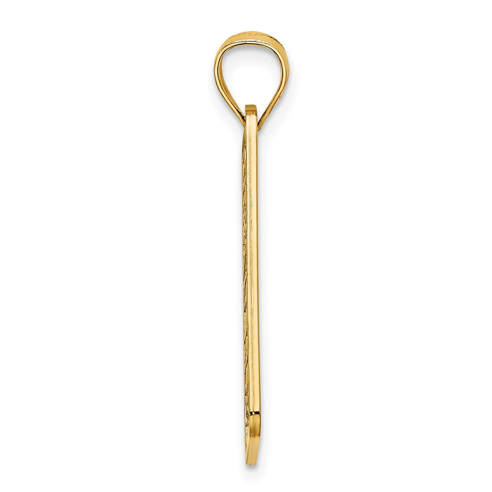 14K Textured NEW JERSEY OCEAN CITY  License Plate Charm