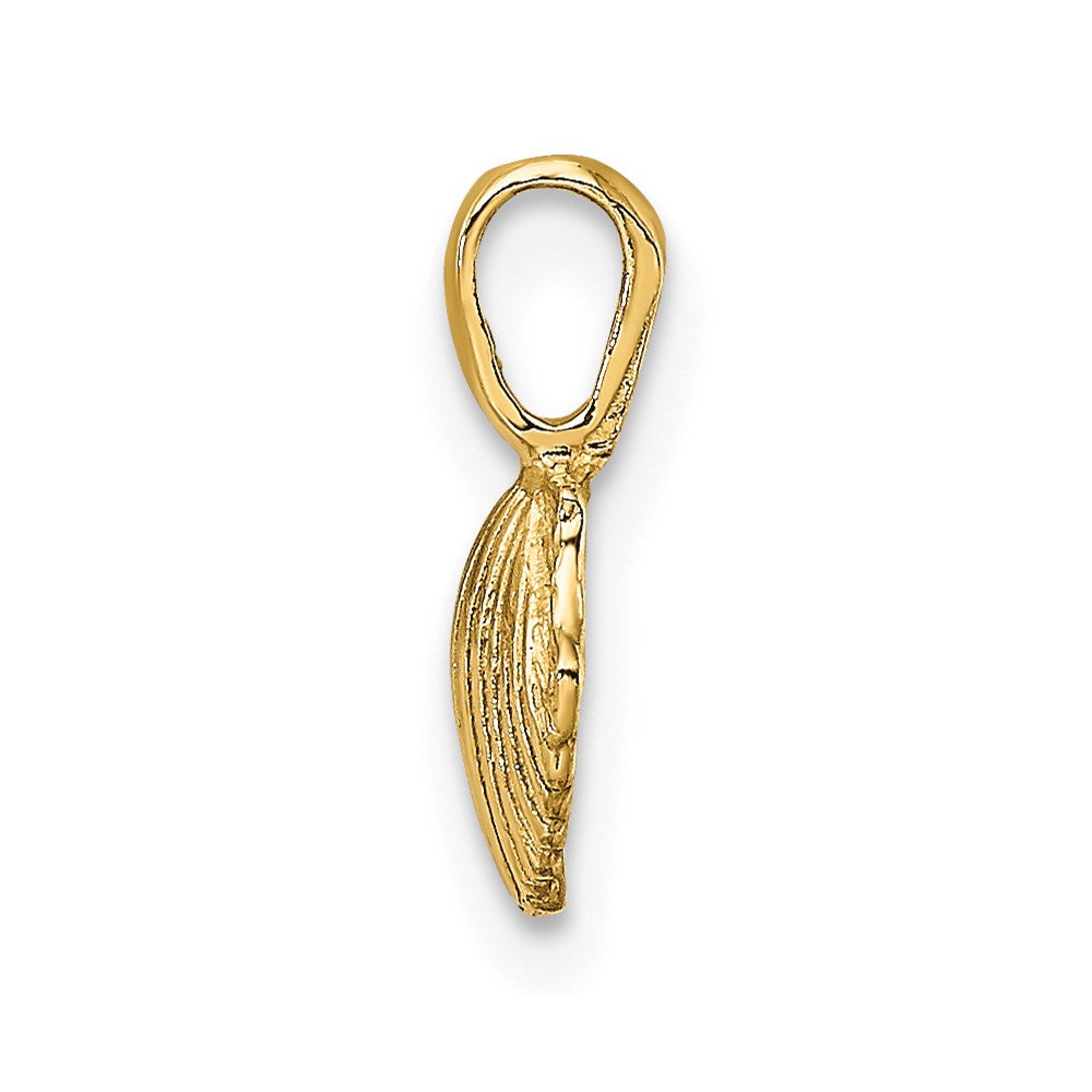 14K Mini Scallop Shell Charm