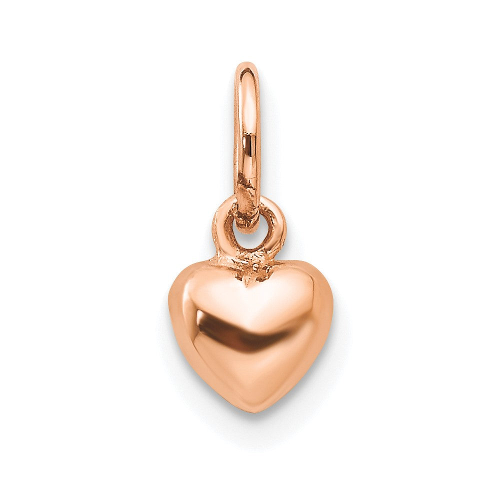 Solid;Casted;Polished;3-D;14k Rose gold