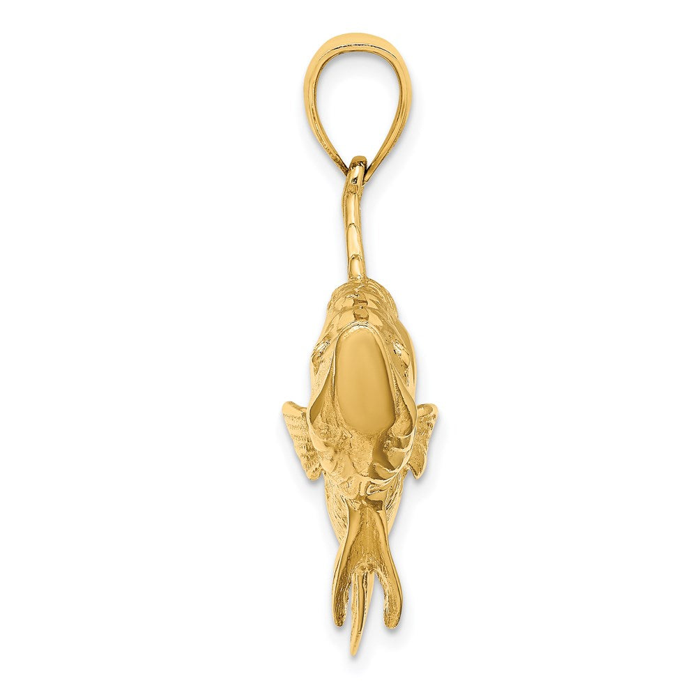 14K Large 3-D Tarpon Fish Charm