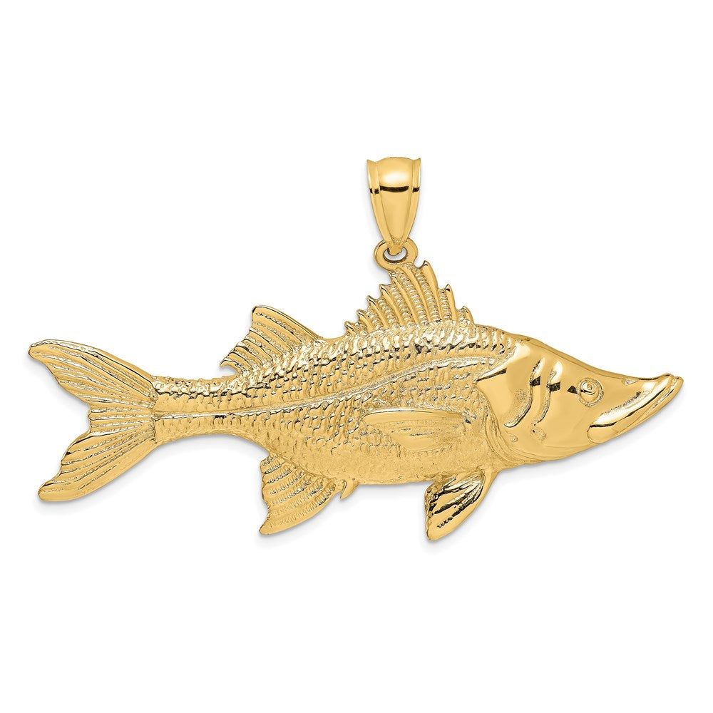 14K Large 3-D Tarpon Fish Charm