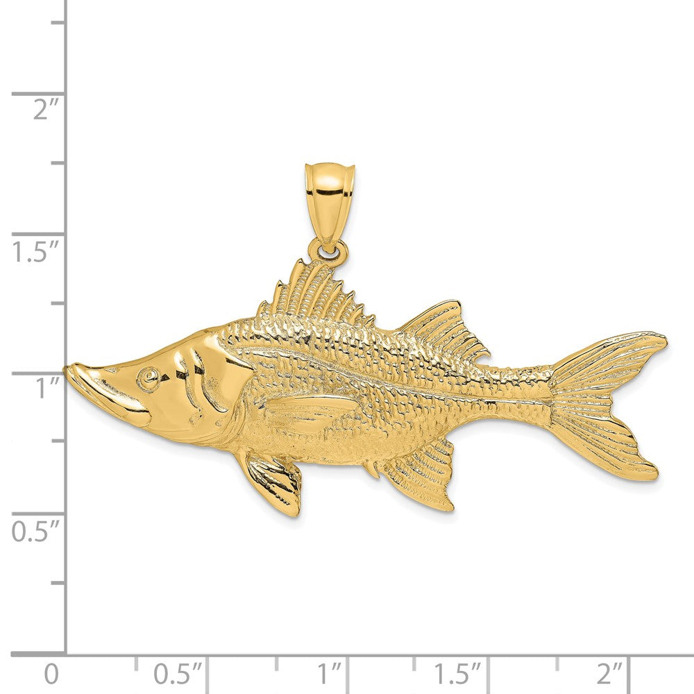 14K Large 3-D Tarpon Fish Charm