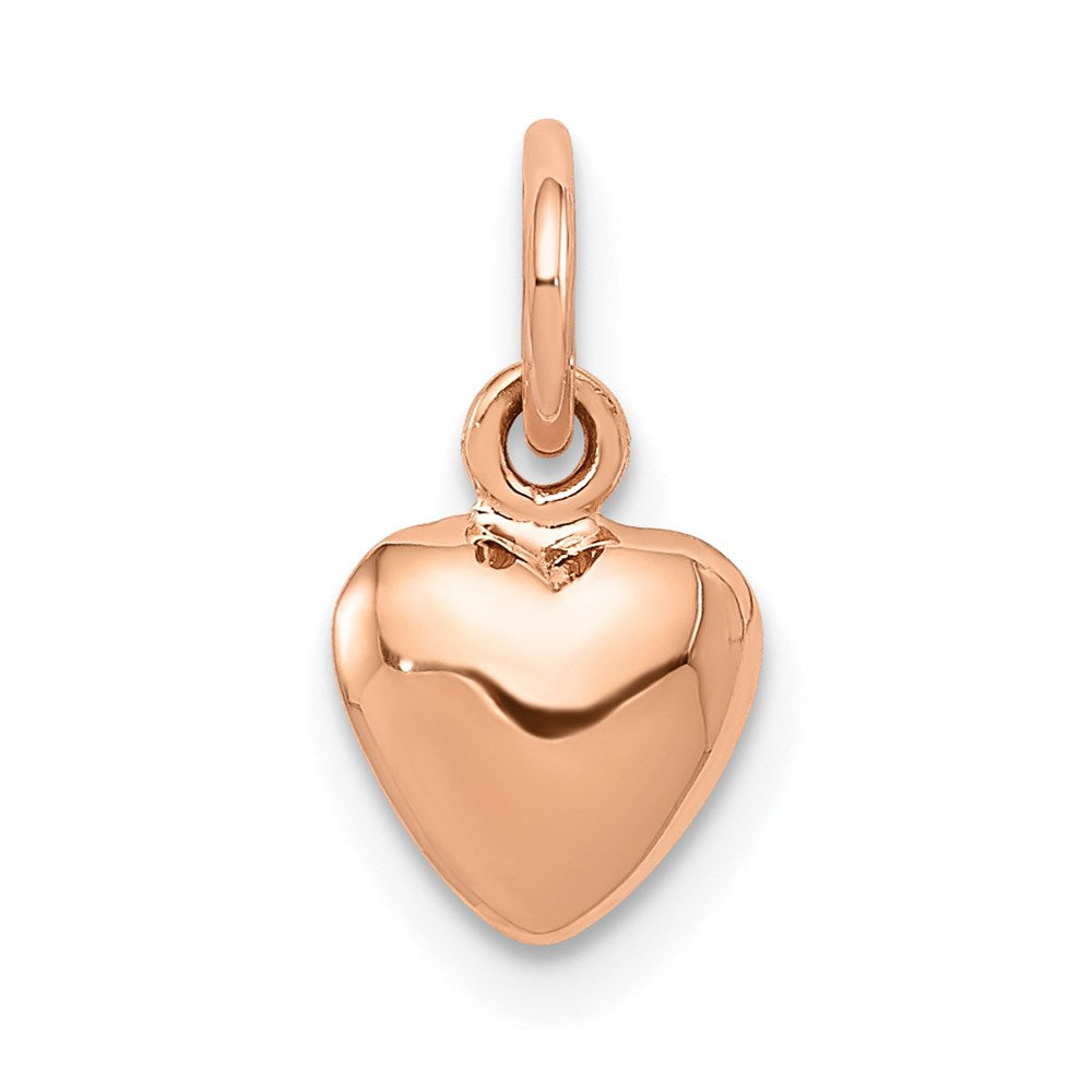 Solid;Casted;Polished;3-D;14k Rose gold