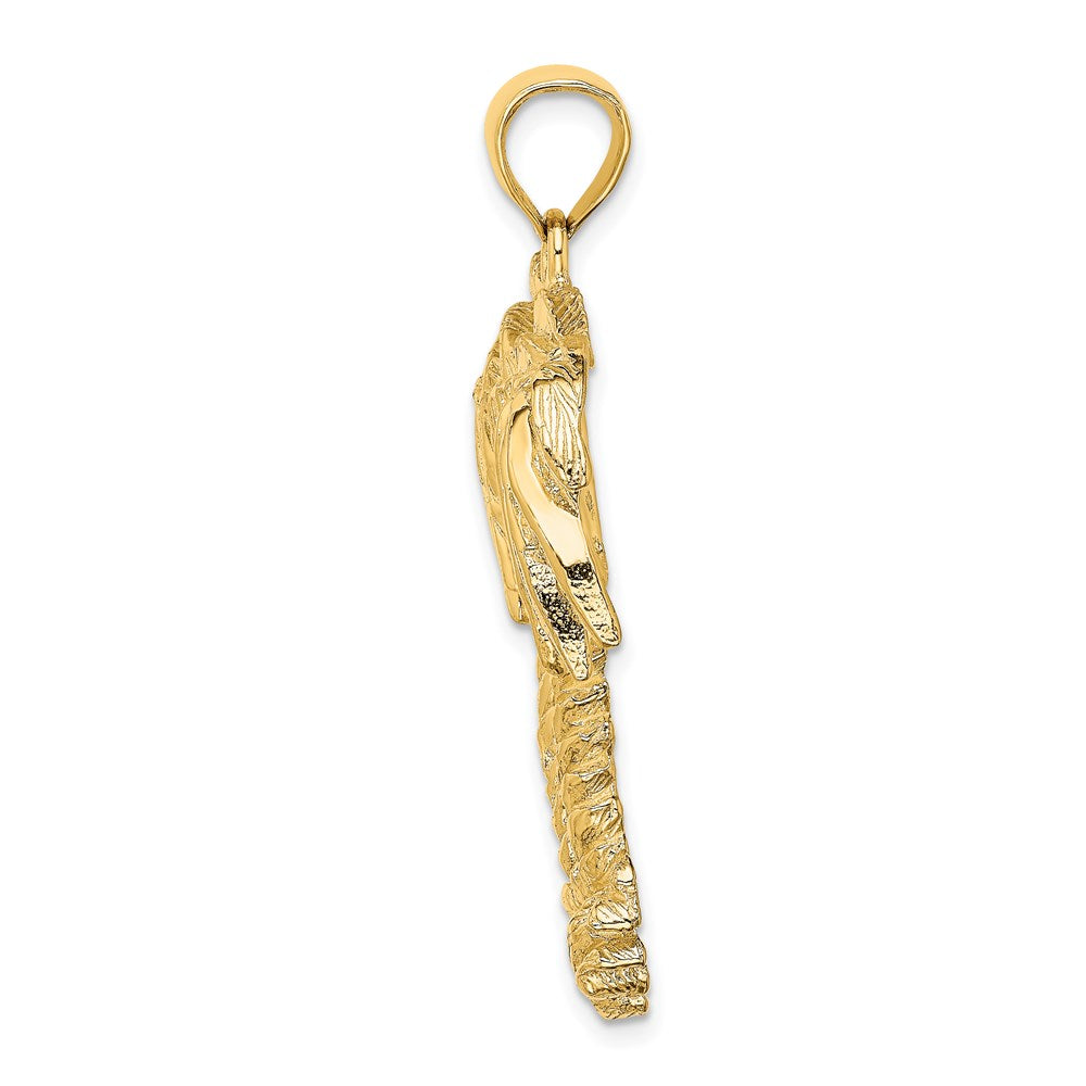 14K Large 2-D Double Palm Trees Charm