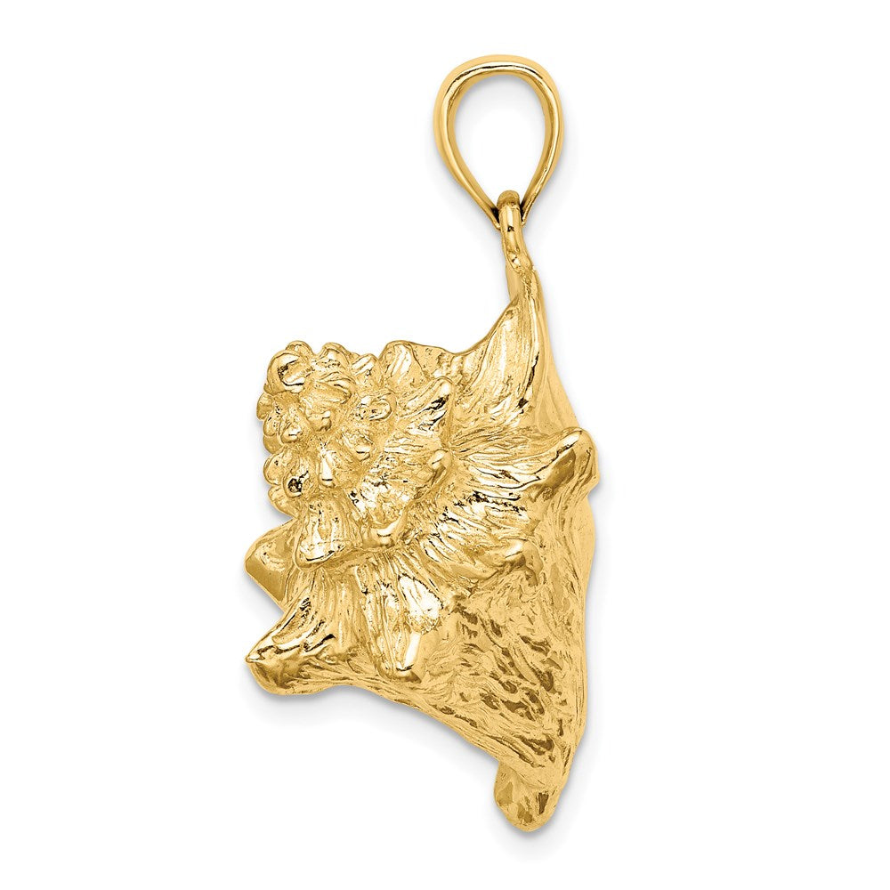 14K Large 3-D Conch Shell Charm