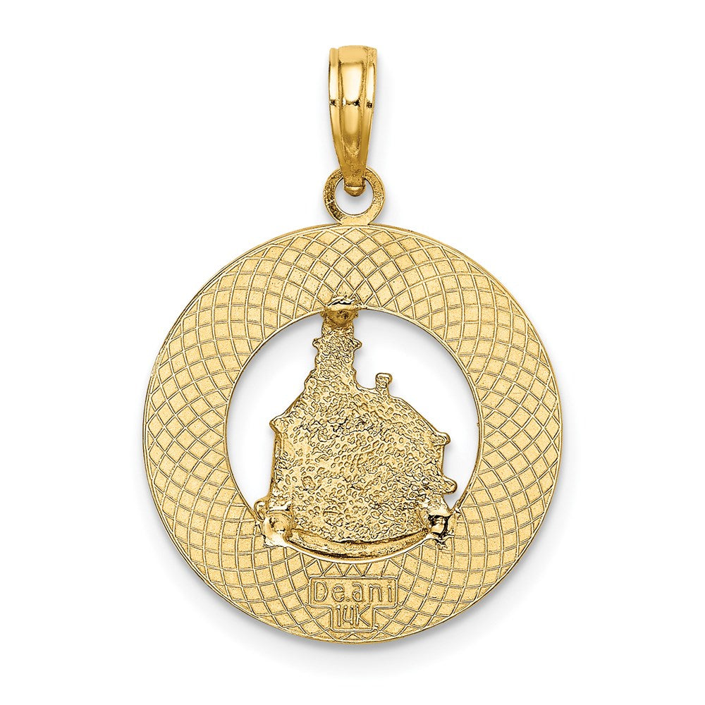 14K BLOCK ISLAND RI with Lighthouse Charm
