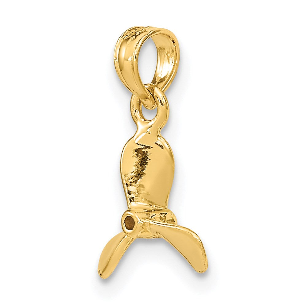 14K 3-D with 3 Blades Mini Propeller Charm