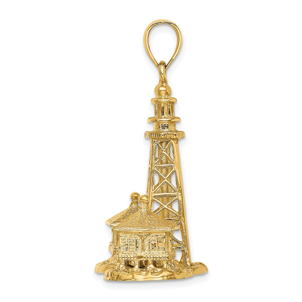 14K Large 3-D SANIBEL ISLAND Lighthouse Charm
