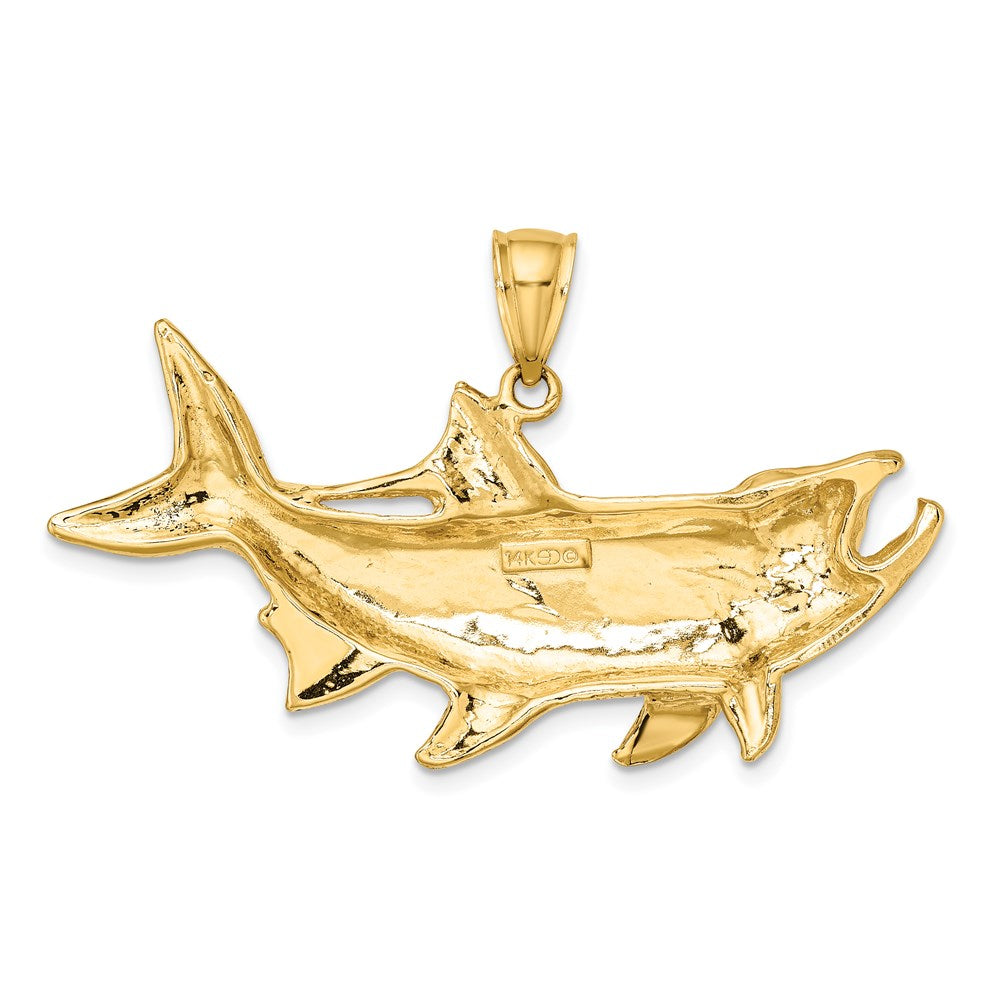 14K Large Tarpon Fish with Open Mouth Charm