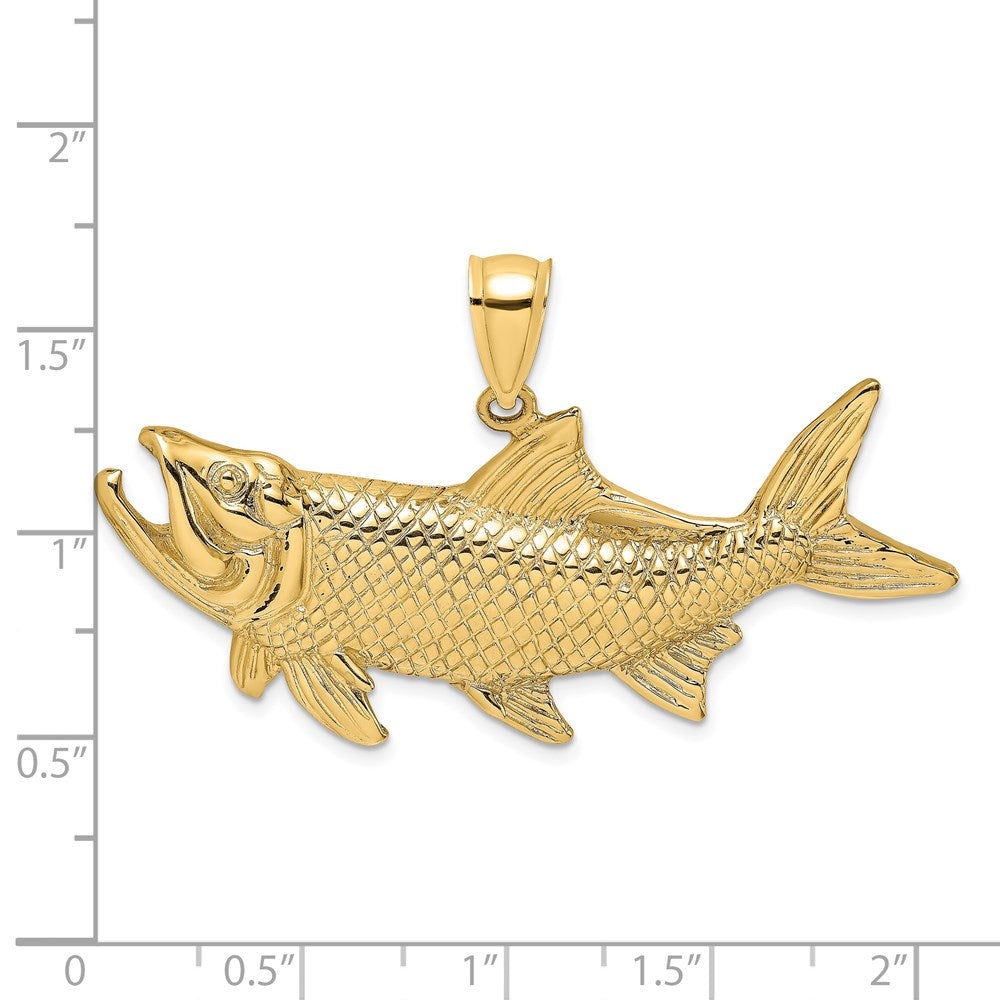 14K Large Tarpon Fish with Open Mouth Charm
