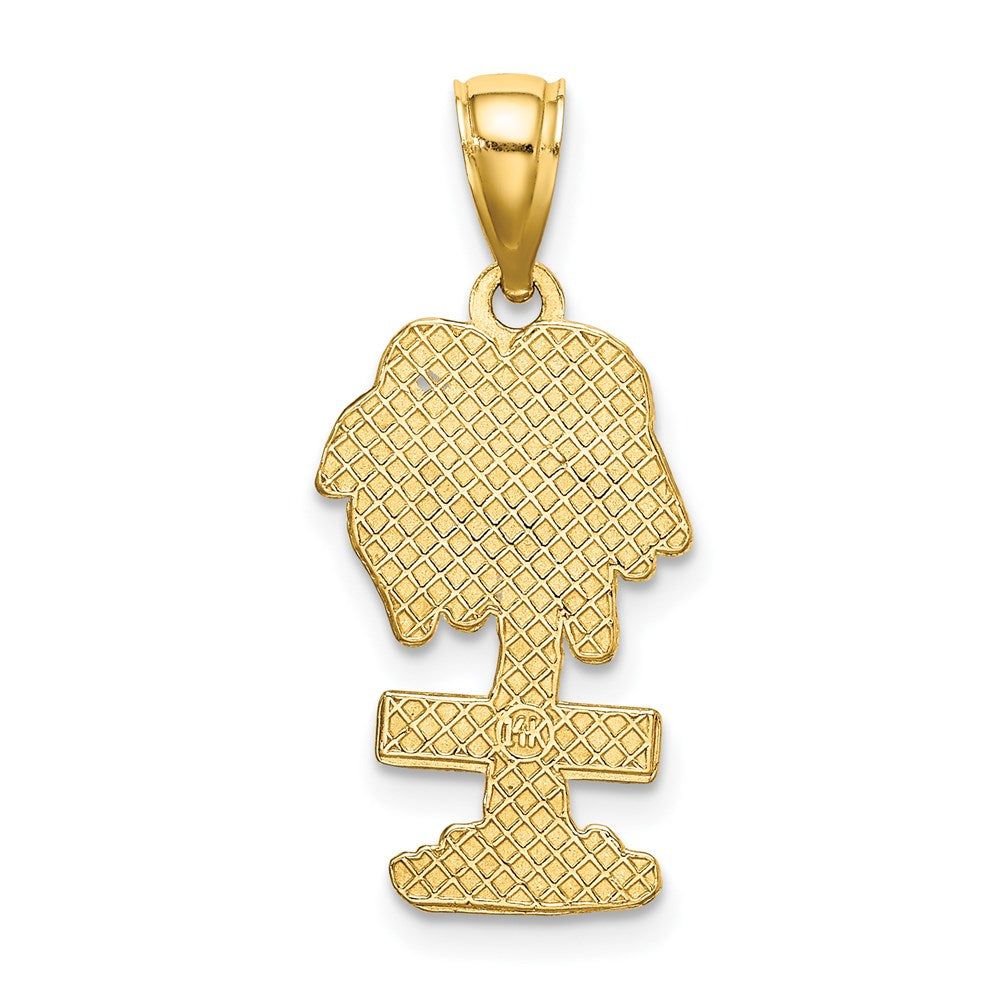 14K 2-D CURACAO On Palm Tree Charm