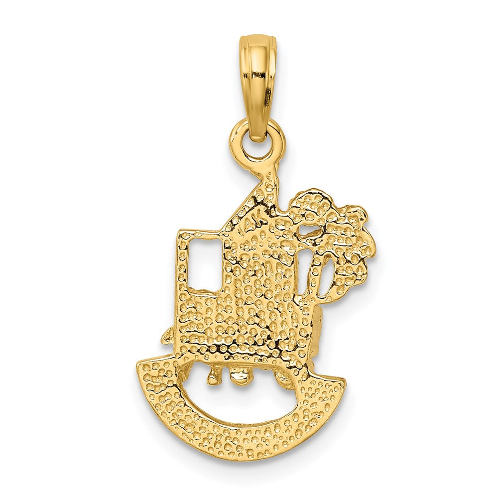 14K CHARLESTON SCENE with Horse/Cart/House Charm