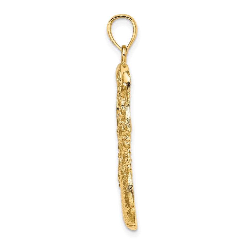 14K Swoosh Basketball and Net Pendant