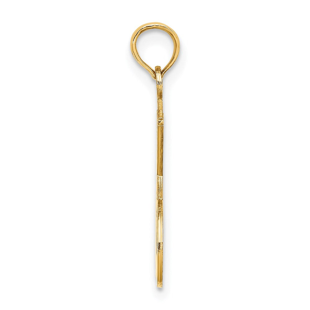 14K Double Tennis Racquet with Ball Charm