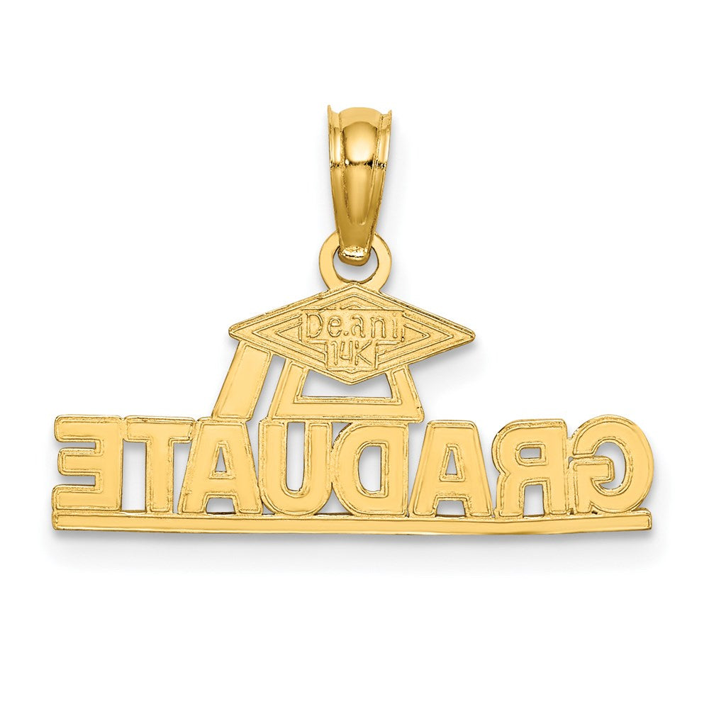 14K Polished GRADUATE Under Cap Charm