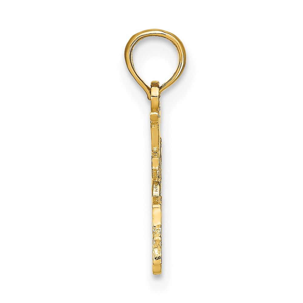 14K 15 in Cut-out Heart Charm