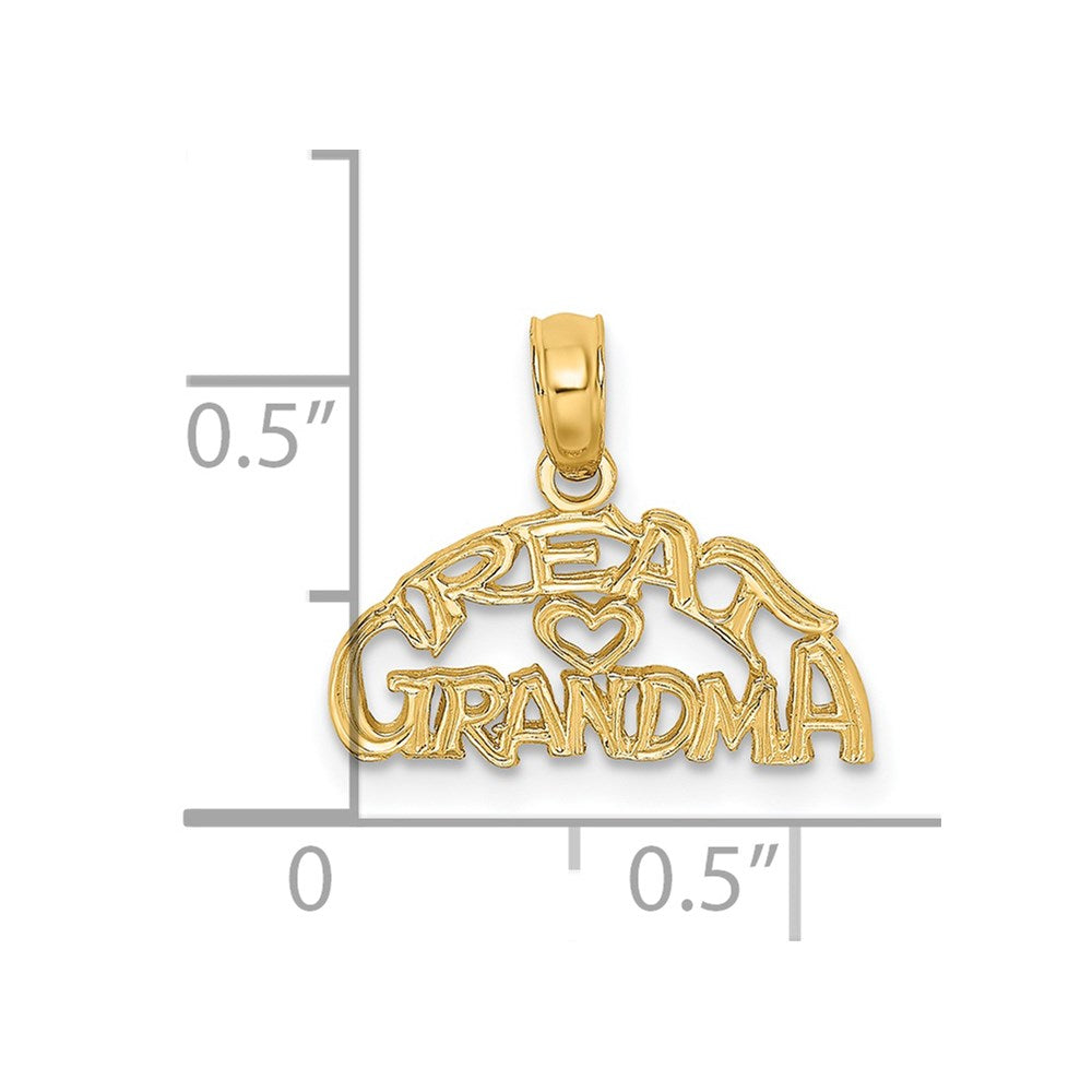 14K GREAT GRANDMA with Heart Charm