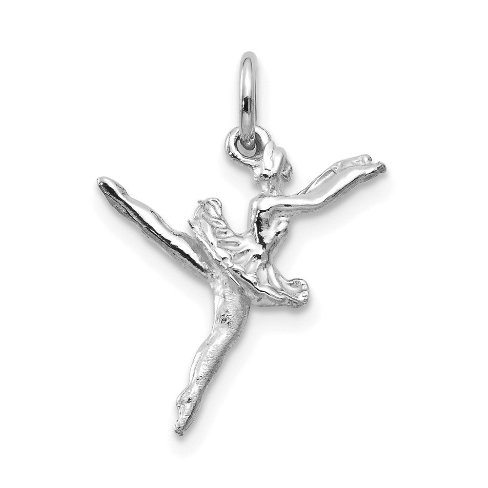 Solid;Casted;Polished;3-D;14K White gold