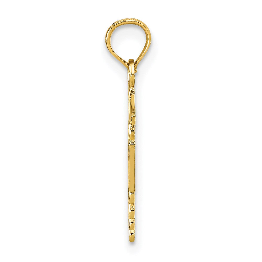 14k Polished R.N. Registered Nurse Pendant