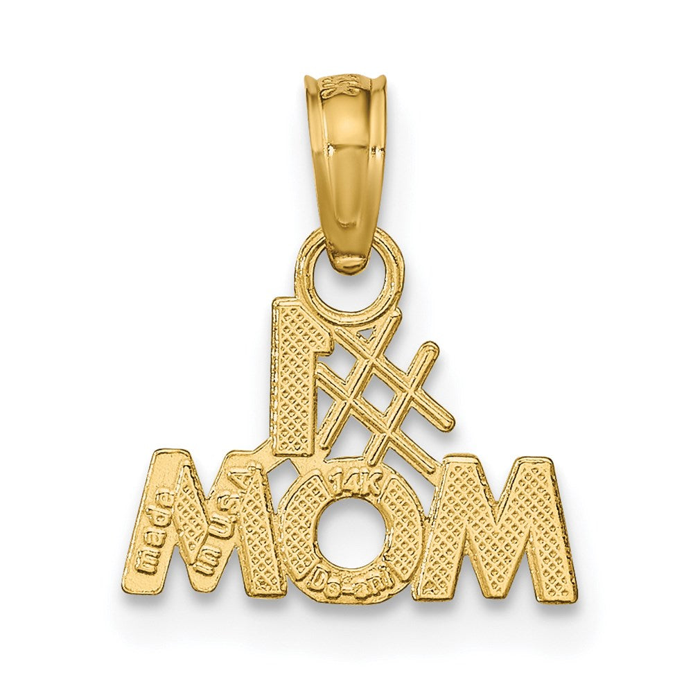 14K Polished #1 MOM Pendant