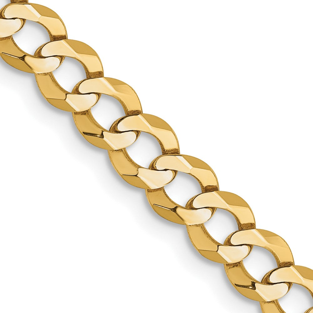 14K 22 inch 4.7mm Lightweight Flat Cuban with Lobster Clasp Chain