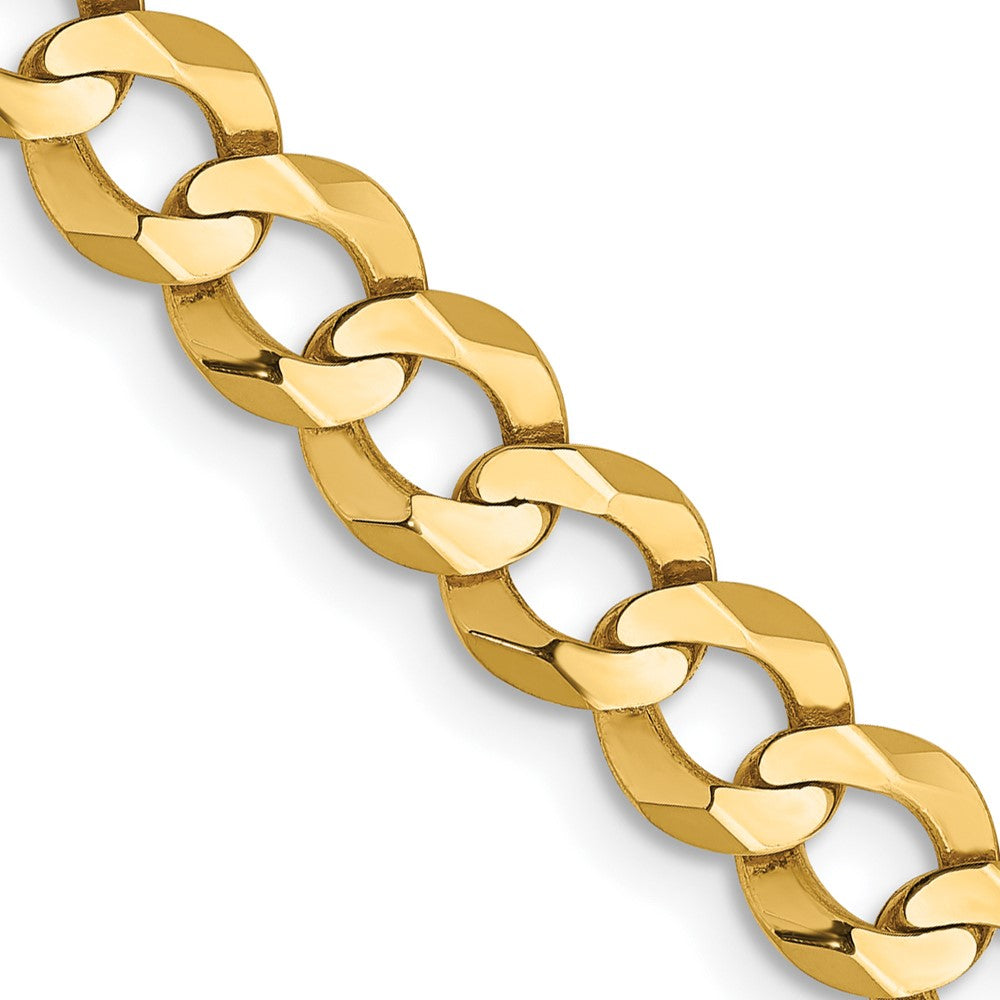 14K 22 inch 5.9mm Lightweight Flat Cuban with Lobster Clasp Chain