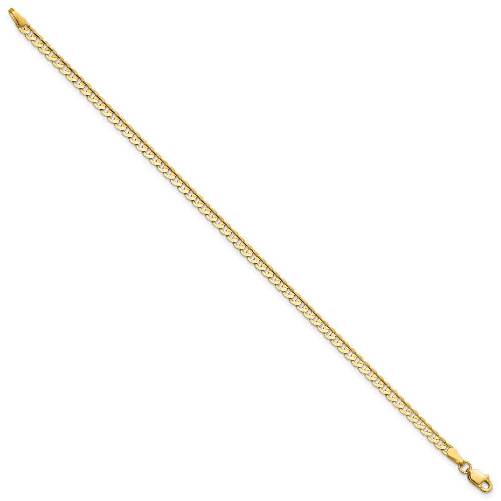 14k 3mm Open Concave Curb Chain