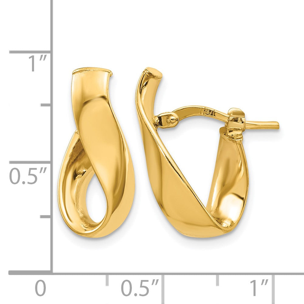 14K 5mm High Polished Hoop Earrings