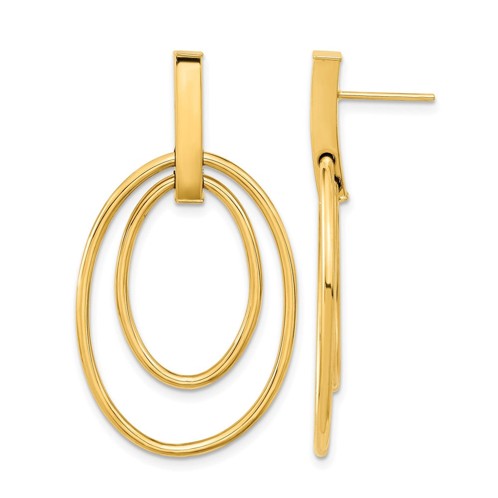14k Polished Post Dangle Earrings