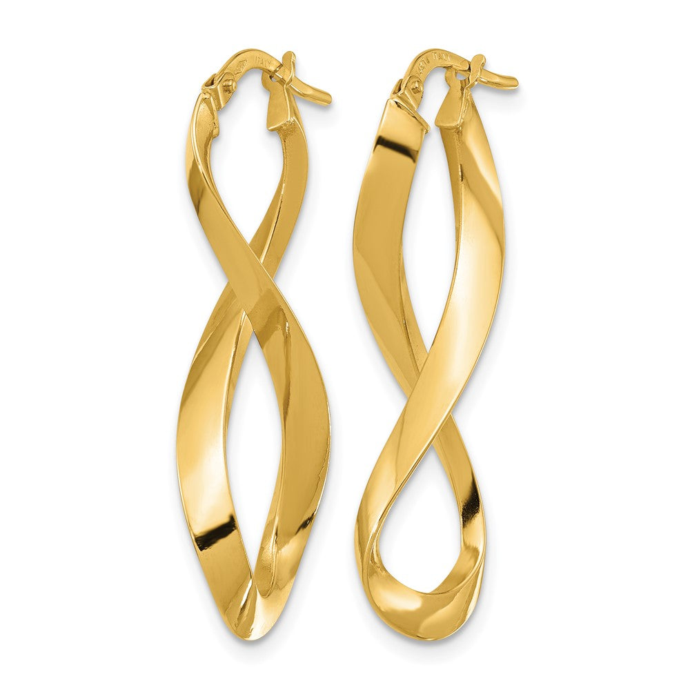 14K Polished Left and Right Eternity Hoop Earrings